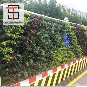 綠植圍擋施工現場