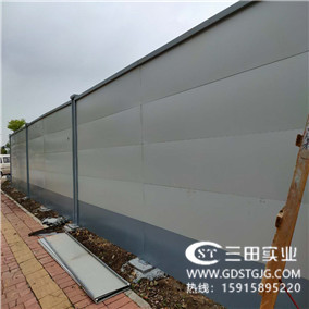 花都小區(qū)鋼板圍墻施工案例