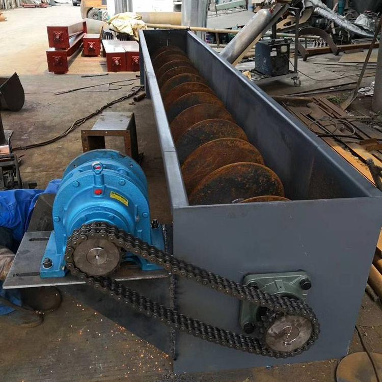 加大槽寬U型螺旋輸送機(jī)設(shè)備 海晟廠家污泥蛟龍上料機(jī)